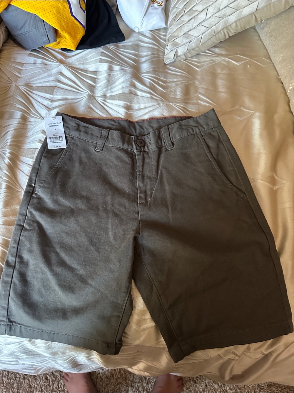 Active USA Olive Flat Front Men's Shorts